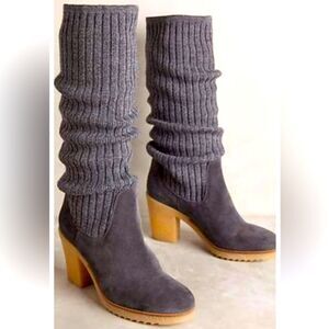 Ms. Albright grey sweater knit boots HARD TO FIND